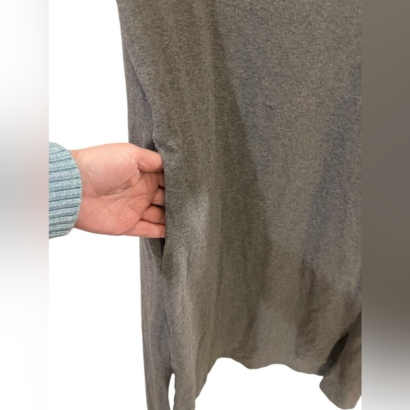 Eileen Fisher jersey cap sleeve dress gray small - Picture 5 of 9